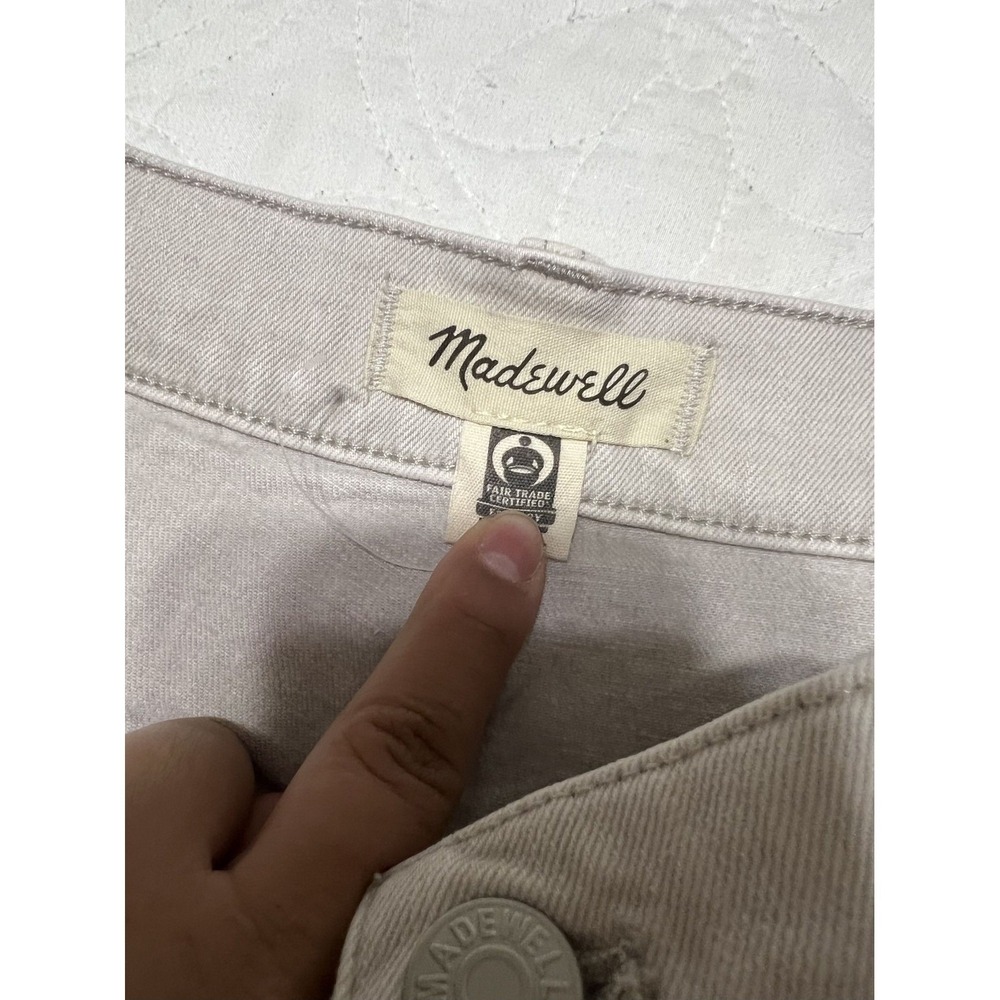 Madewell Light Gray The Perfect Vintage Wide-Leg Crop Jean Size 31 - Picture 5 of 9
